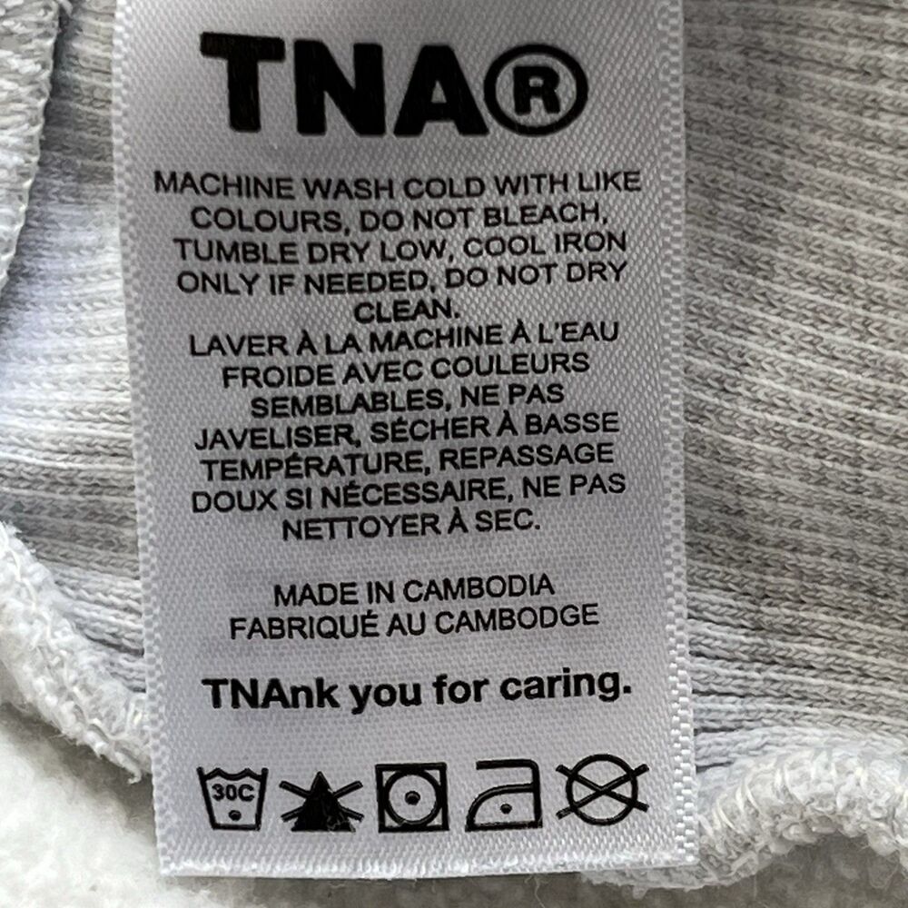 TNA Boyfriend Fit Sweatpants Aritzia Sweatfleece Cozy Fleece Pants Small Gray - Picture 11 of 12